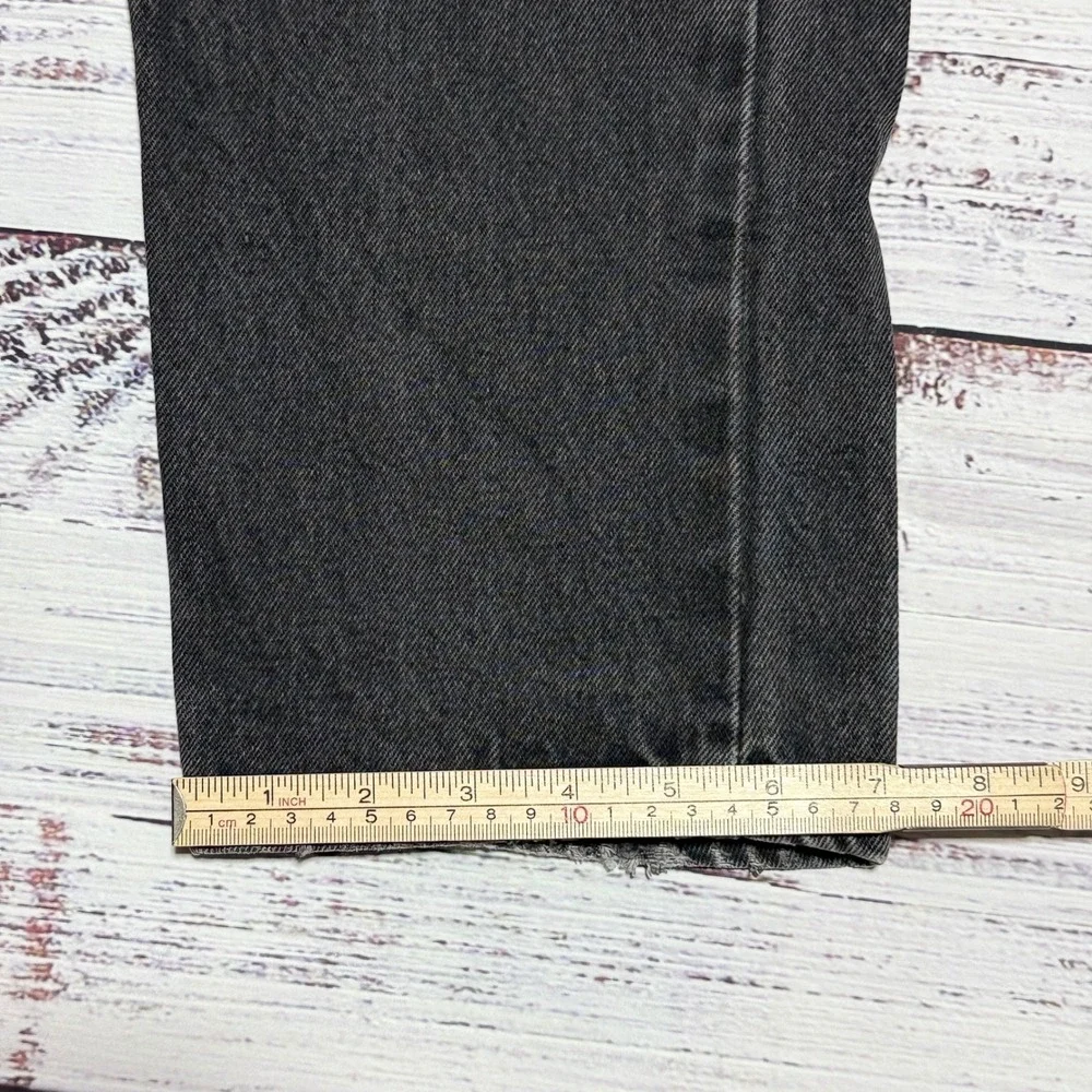 Levi's 555 Jeans 30x30 Relaxed Fit Straight Leg Black Denim Orange Tab USA Made